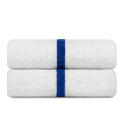 Center Stripe Pool Towel 22x44 6 lbs Blue