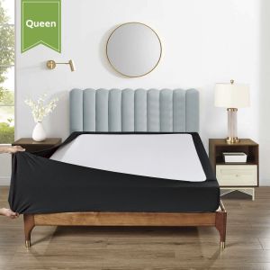 Stretchable Box Spring Wrap Full / Queen Persian Black