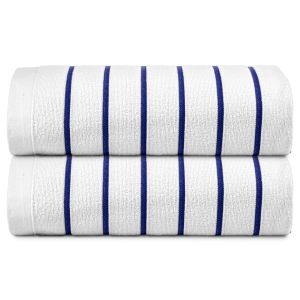 Ryotei Horizontal Stripe Pool Towel 30x60 10.50 lbs Blue