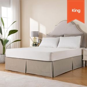 King Bed Skirt - Grey Dove