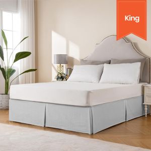 King Bed Skirt - Evening Grey