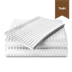 Swiss Stripes T250 Flat Bedsheet 66x115 Twin 