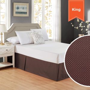 Bed Skirt 78 x 80 x 15 King Brown