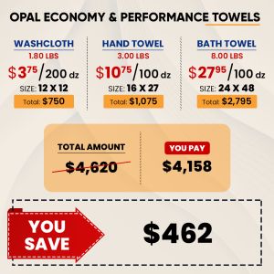 Opal Bulk Buy Deal 1| Wash Cloth | Hand Towel | Bath Towel