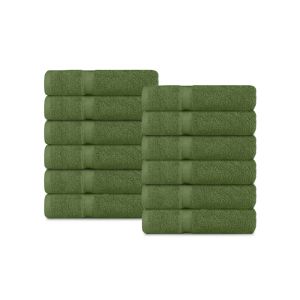 Pack of 12 Wash Cloth - Sage Green
