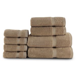 Belem 8 Pcs Towel Set | Sandcastle Tan