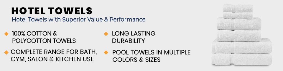 Economy Hotel Bath Towels 24X48 8lb Bulk